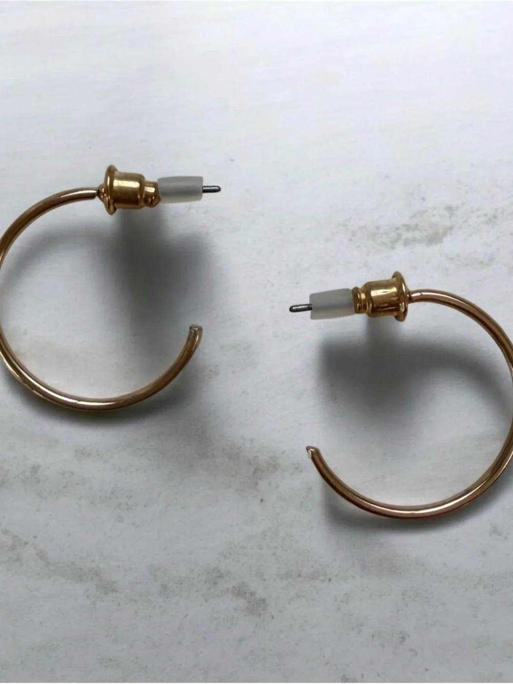 Gold Tone Classic Hoop Earrings - Simple Everyday Hoops Western